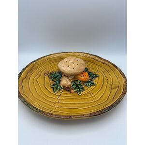 Vintage Lefton 1970 Woodland #6474 Appetizer Tray 12" Round - Japan
